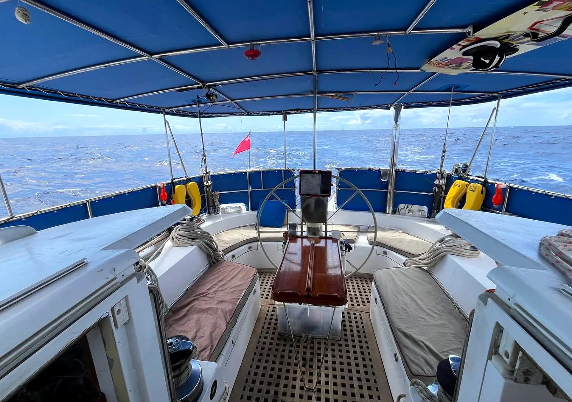 The cockpit, looking aft