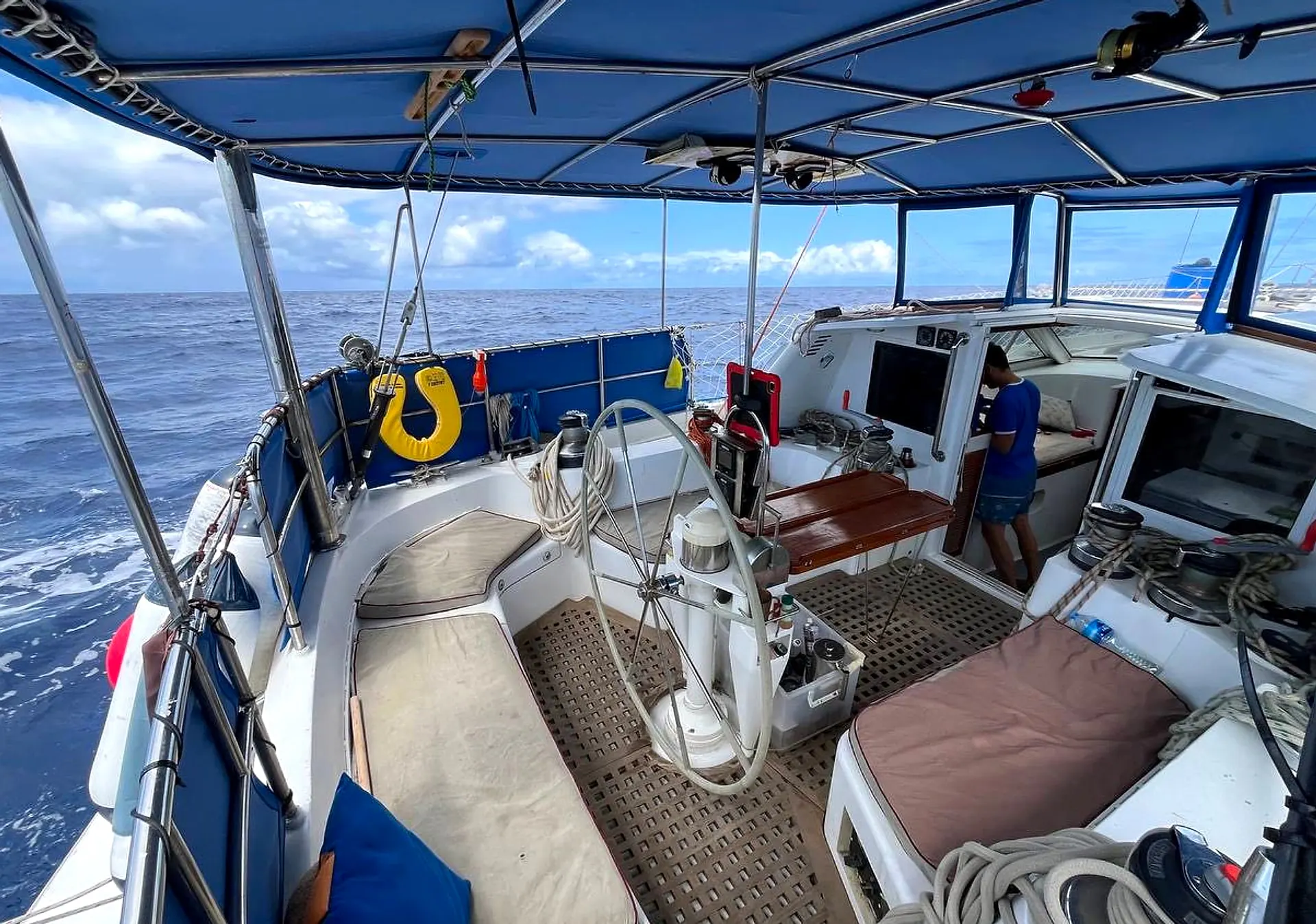 At the helm